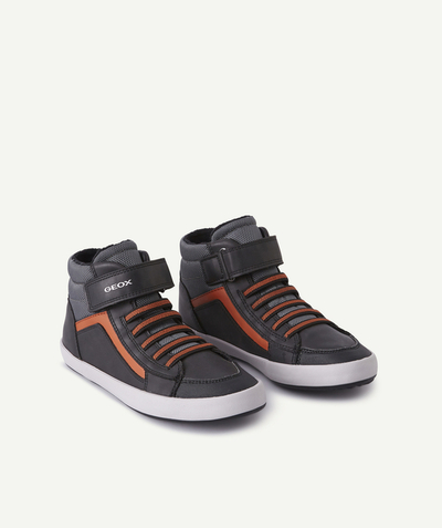 Boy Nouvelle Arbo   C - BLACK AND ORANGE HIGH-TOP TRAINERS