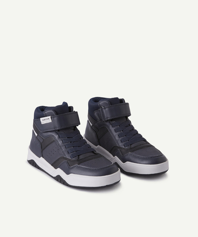 GEOX ® Tao Categories - NAVY BLUE HIGH-TOP TRAINERS