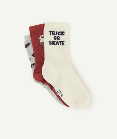 Socks - Tights Nouvelle Arbo   C - PACK OF THREE PAIRS OF BOYS' GHOST-THEMED SOCKS
