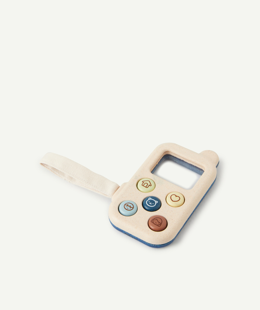 Jouet téléphone en bois écologique pour bébé - Plan Toys - Prairymood