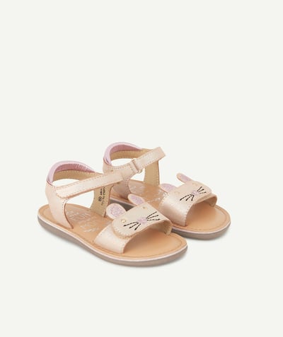Baby girl Nouvelle Arbo   C - CLOONIE METALLIC PINK LEATHER SANDALS
