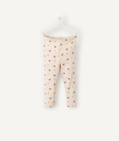 Trousers Nouvelle Arbo   C - BABY GIRLS' LEGGINGS IN PINK ORGANIC COTTON