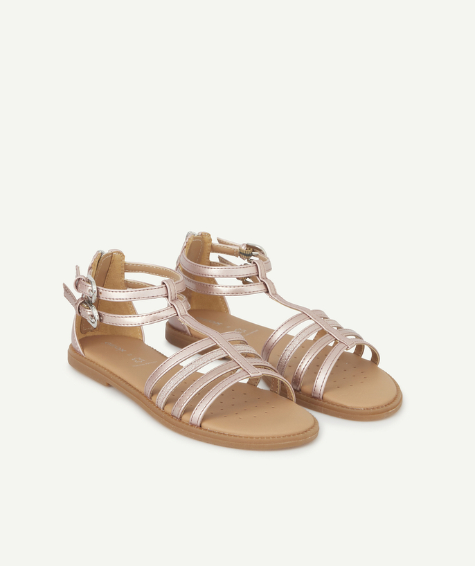 Brands Tao Categories - GIRLS' KARLY SHINY PINK SANDALS