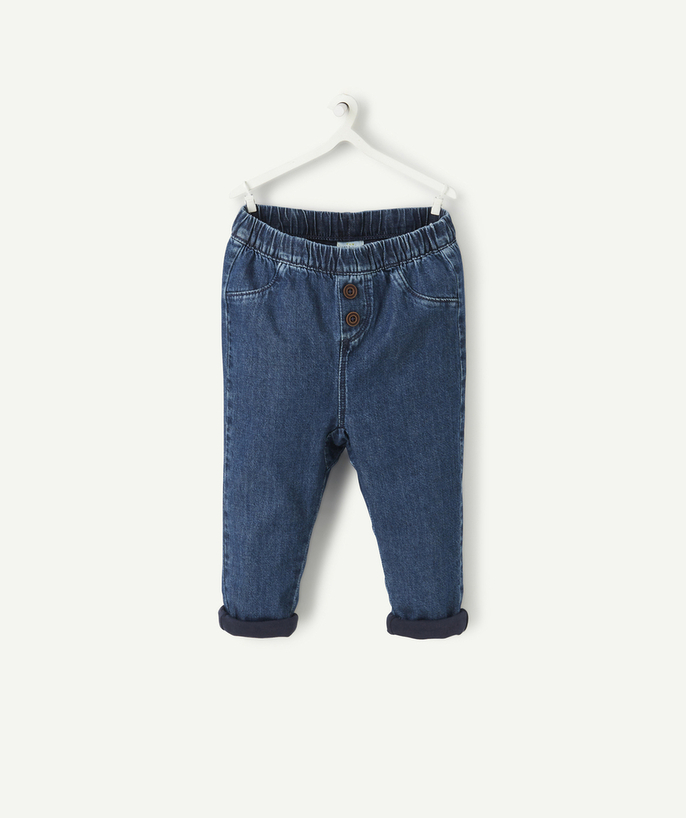 Jeans Tao Categories - DARK COLOURED DENIM HAREM PANTS WITH BUTTONS