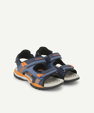 Shoes, booties Tao Categories - BOYS' BLUE AND ORANGE BOREALIS SANDALS