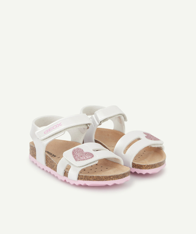 Baby girl Nouvelle Arbo   C - CHALKI GIRLS' SANDALS IN SILVER COLOR WITH PINK DETAILS