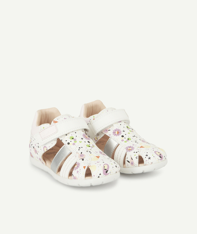 Shoes, booties Tao Categories - BABY GIRLS' ELTHAN WHITE PRINTED SANDALS