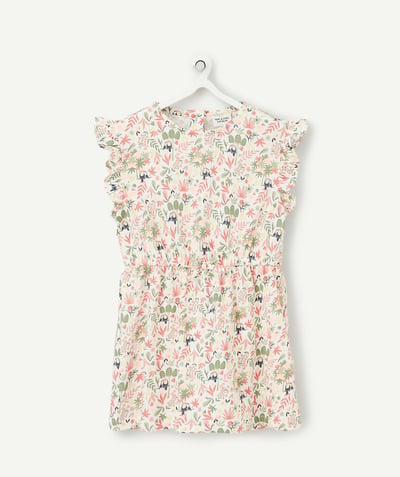 Dress Nouvelle Arbo   C - BABY GIRLS' TROPICAL PRINT DRESS IN ORGANIC COTTON