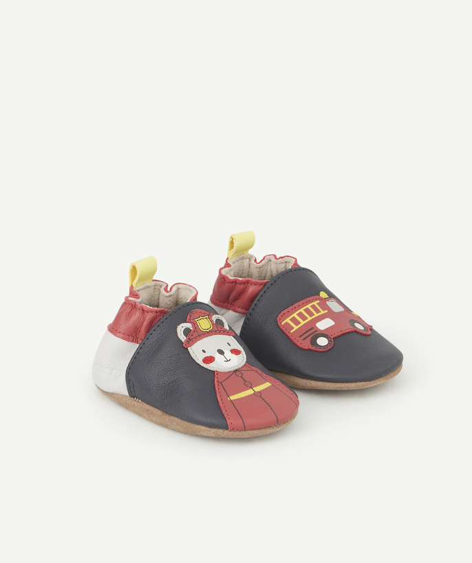 ROBEEZ ® Tao Categories - BABY BOOTIES IN NAVY BLUE, GREY AND FIRE ENGINE RED LEATHER