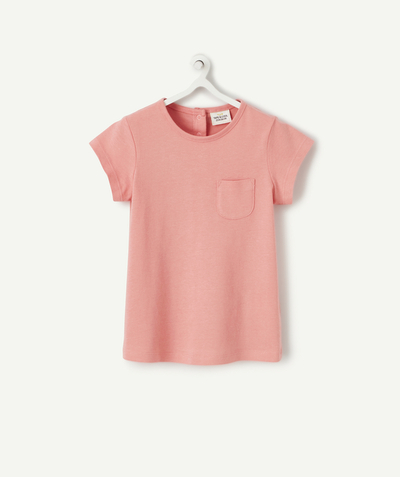Baby girl Nouvelle Arbo   C - BABY GIRLS' T-SHIRT IN PINK COTTON