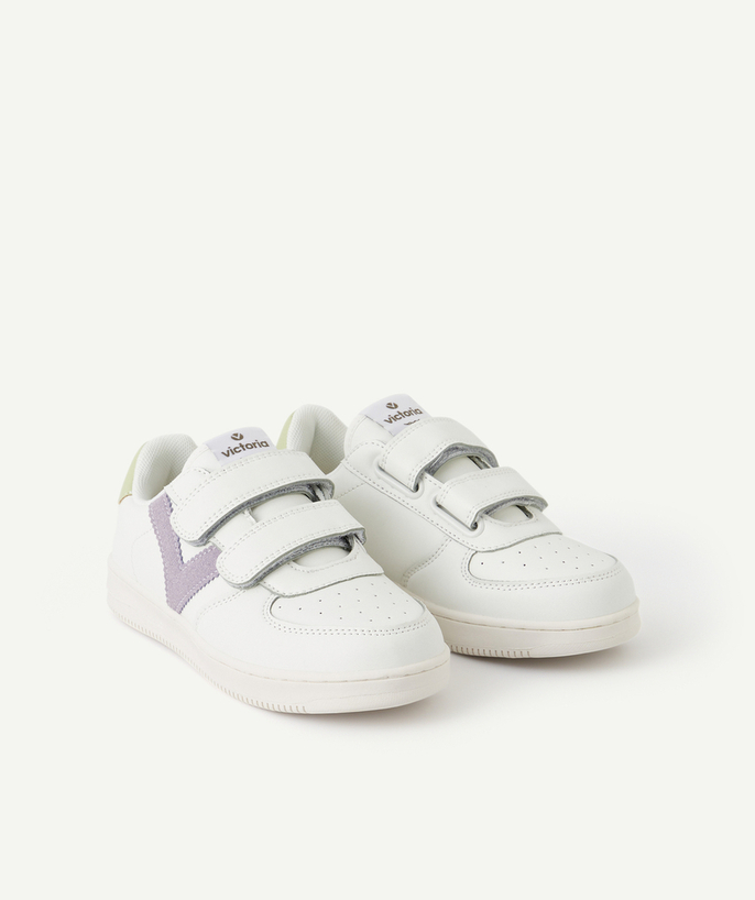 VICTORIA ® Tao Categories - GIRLS' WHITE SNEAKERS WITH LILA LOGO
