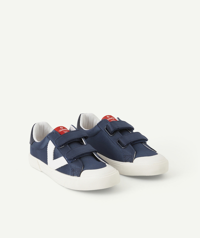 Shoes, booties Tao Categories - GIRLS' NAVY BLUE TRAINERS WITH A WHITE LOGO
