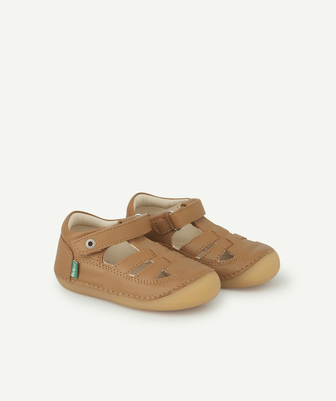 KICKERS ® Tao Categories - BABIES' SUSHY SANDALS IN LIGHT CAMEL LEATHER