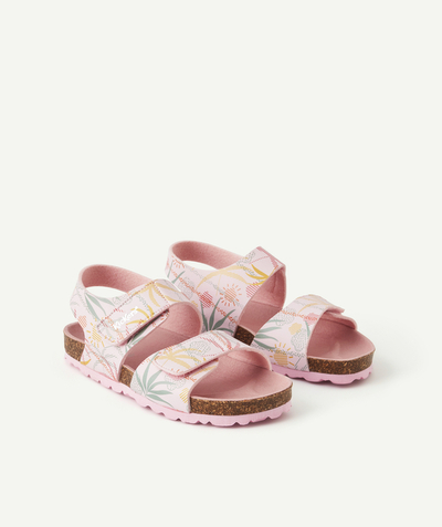 Shoes, booties Nouvelle Arbo   C - GIRLS' SUMMERKRO PINK SUNSHINE SANDALS WITH HOOK AND LOOP STRAPS