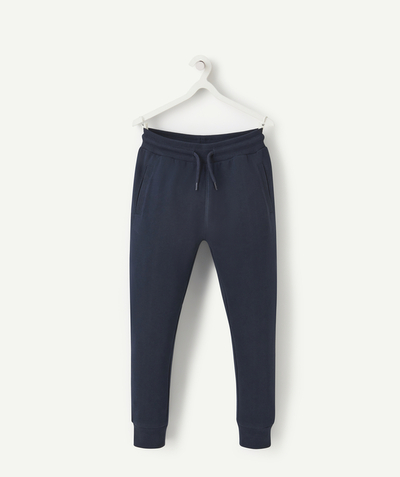 Trousers - Jogging pants Tao Categories - BOYS' NAVY BLUE COTTON JOGGING PANTS