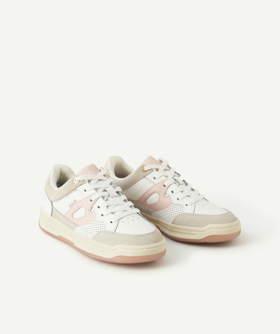 Girl Nouvelle Arbo   C - GIRLS' KIKOUAK JUNIOR WHITE AND PINK TRAINERS