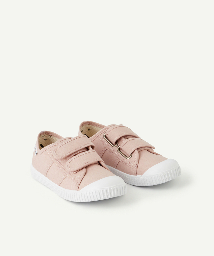 VICTORIA ® Tao Categories - GIRLS' CANVAS TRAINERS IN PALE PINK WITH DOUBLE HOOK AND LOOP FASTENERS