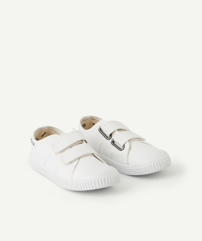 Teen girls Tao Categories - WHITE CANVAS TRAINERS WITH DOUBLE HOOK AND LOOP FASTENERS