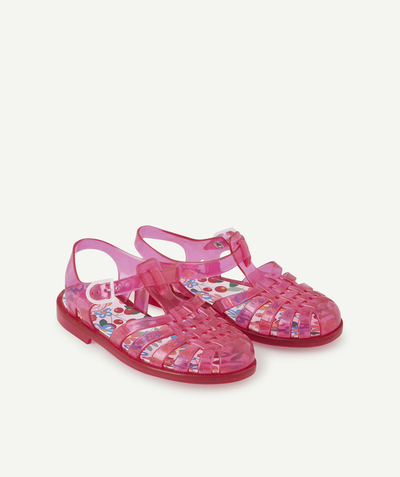 MEDUSE ® Tao Categories - GIRLS' MÉDUSE PINK AND PRINTED SUNFUN JELLY SANDALS