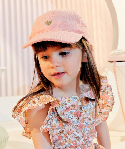 Hats - Caps Nouvelle Arbo   C - BABY GIRLS' PINK CAP IN TERRY CLOTH