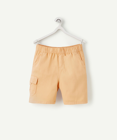 Boy Nouvelle Arbo   C - BOYS' ORANGE LESS WATER BERMUDA SHORTS WITH POCKETS