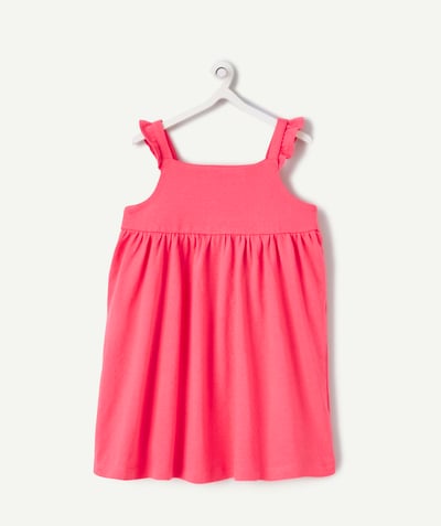 Dress Nouvelle Arbo   C - BABY GIRLS' PINK DRESS IN ORGANIC COTTON