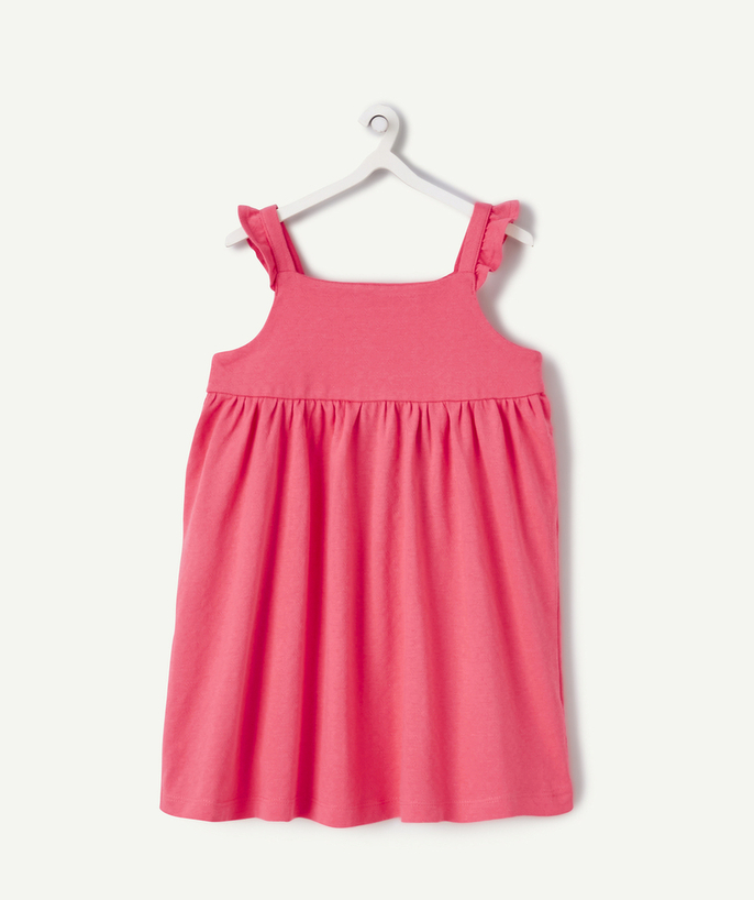 Dress Tao Categories - BABY GIRLS' PINK DRESS IN ORGANIC COTTON