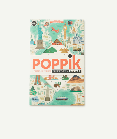 POPPIK ® Nouvelle Arbo   C - POSTER WITH AROUND THE WORLD STICKERS 7-12 YEARS