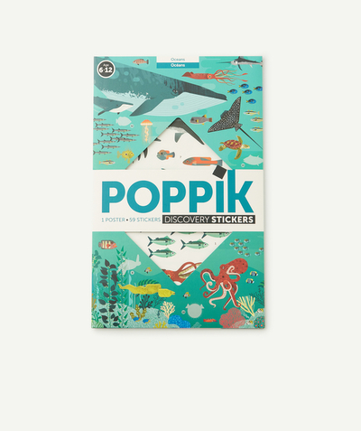 POPPIK ® Nouvelle Arbo   C - POSTER WITH 59 OCEAN STICKERS 6-12 YEARS