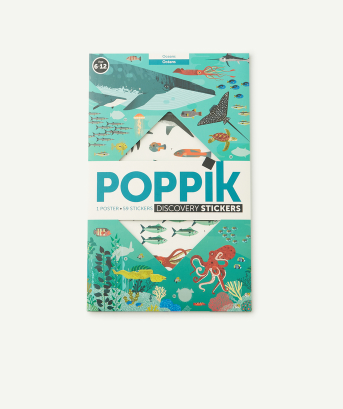 POPPIK ® Tao Categories - POSTER WITH 59 OCEAN STICKERS 6-12 YEARS