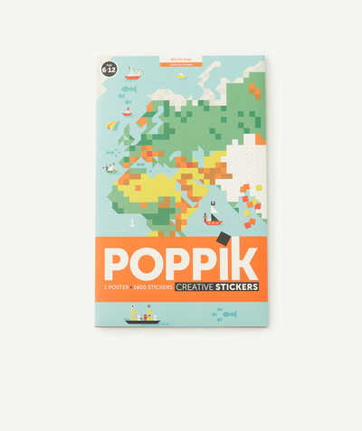 POPPIK ® Nouvelle Arbo   C - POSTER WITH WORLD MAP STICKERS 6-12 YEARS