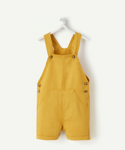 Dungarees Tao Categories - BABY BOYS' FLOWING YELLOW DUNGAREES