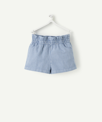 Shorts - Skirt Tao Categories - BABY GIRLS' SHORTS WITH BLUE STRIPES