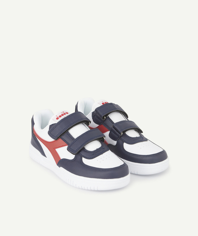 DIADORA ® Tao Categories - RAPTOR LOW PS  BLUE AND RED TRAINERS