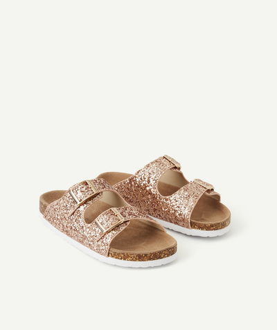Sandals - Ballerina Nouvelle Arbo   C - PINK SEQUINNED OPEN SANDALS WITH BUCKLES
