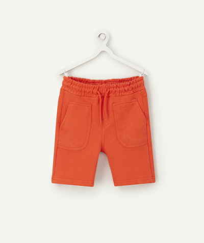 Outlet Nouvelle Arbo   C - BOYS' ORANGE BERMUDA SHORTS IN RECYCLED FIBERS