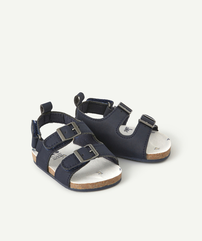 Baby boy Nouvelle Arbo   C - BABIES' NAVY BLUE SANDAL-STYLE BOOTIES