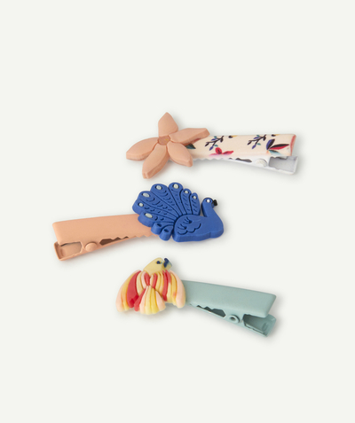 Outlet Tao Categories - SET OF THREE BABY GIRLS' COLOURED HAIR SLIDES