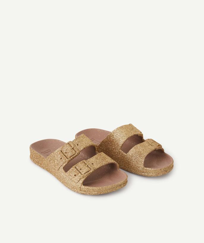 CACATOES ® Tao Categories - TRANCOSO GOLD SPARKLING SANDALS