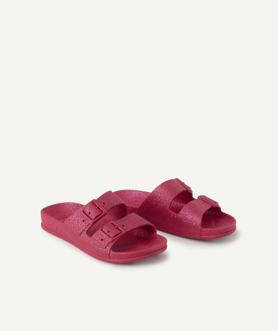CACATOES ® Nouvelle Arbo   C - GIRLS' RASPBERRY GLITTER SCENTED SANDALS