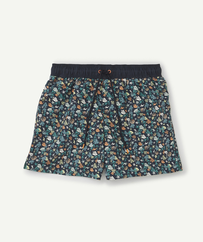 Outlet Nouvelle Arbo   C - MEN'S SWIM SHORTS IN PRINTED RECYCLED FIBRES WITH AN OCEAN PRINT