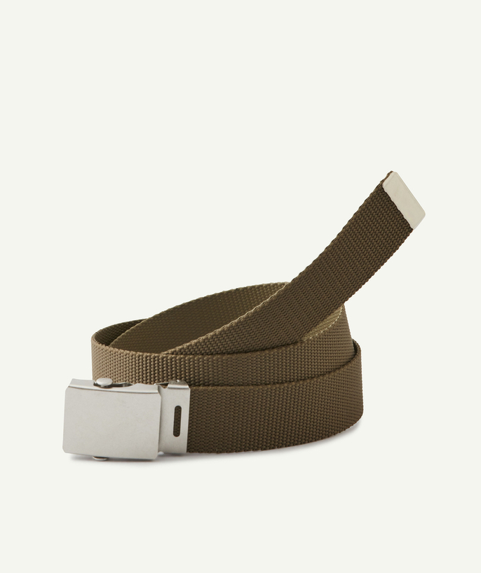 Accessories Tao Categories - BOYS' KHAKI BELT WITH A METAL FASTENING