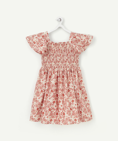 Dress Nouvelle Arbo   C - GIRLS' COTTON DRESS WITH A RED PAISLEY PRINT