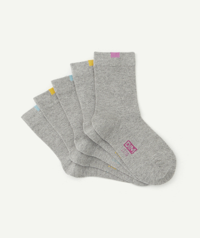 Girl Nouvelle Arbo   C - PACK OF FIVE PAIRS OF PALE GREY SOCKS