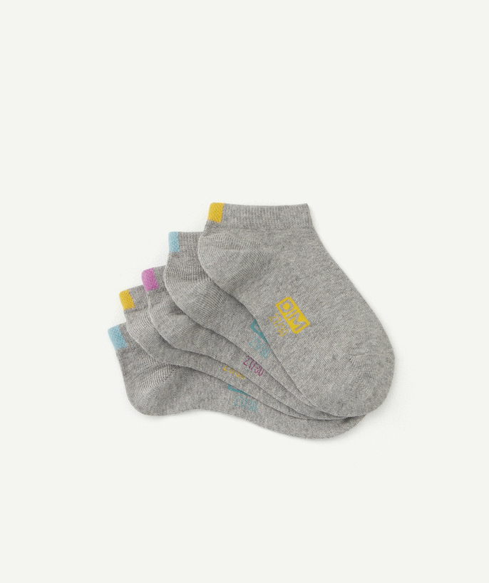 DIM ® Tao Categories - PACK OF FIVE PAIRS OF LIGHT GREY SOCKETTES
