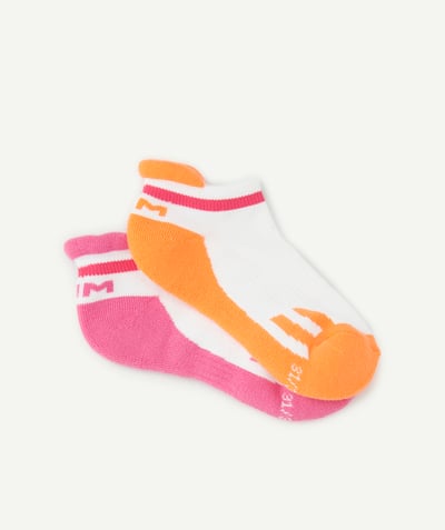 DIM ® Tao Categories - PACK OF TWO PAIRS OF RETRO PINK AND ORANGE SOCKETTES