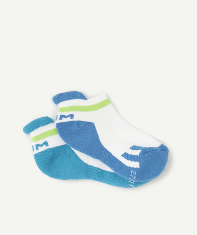 Boy Nouvelle Arbo   C - PACK OF TWO PAIRS OF RETRO BLUE AND GREEN SOCKS