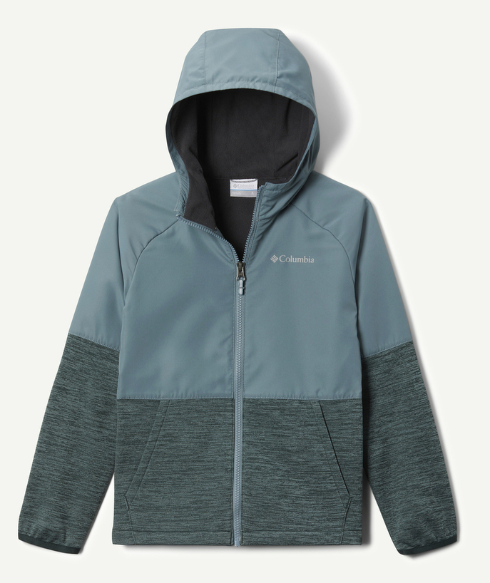 Pullover - Cardigan Tao Categories - BOYS' GREEN OUT-SHIELD DRY FLEECE JACKET WITH A ZIP