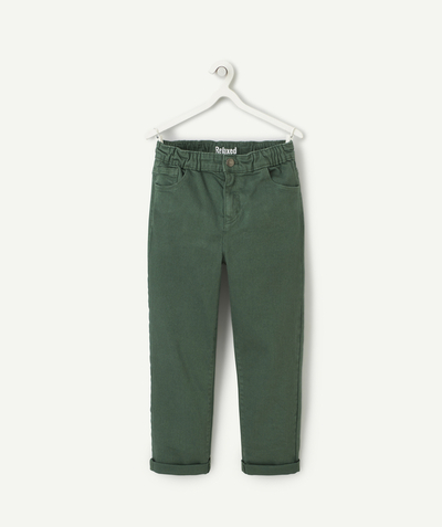 Our latest looks Nouvelle Arbo   C - BOYS' RELAXED TROUSERS IN ECO-FRIENDLY GREEN VISCOSE