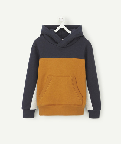 Basics Nouvelle Arbo   C - BOYS' COLOURBLOCK HOODIE IN RECYCLED FIBRES